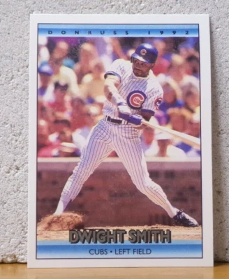 COOL BASEBALL CARD FROM VINTAGE PACK DONRUSS 1992 CHICAGO CUBS DWIGHT SMITH - Image 1 of 2