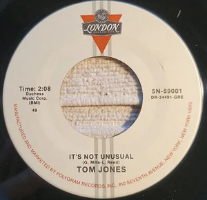 Tom Jones "It's Not Unusual / What's New Pussycat" VG+ reissue - Picture 1 of 3