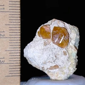 Garnet Hessonite Grossular crystals in matrix natural mineral specimen 44.5ct - Picture 1 of 7