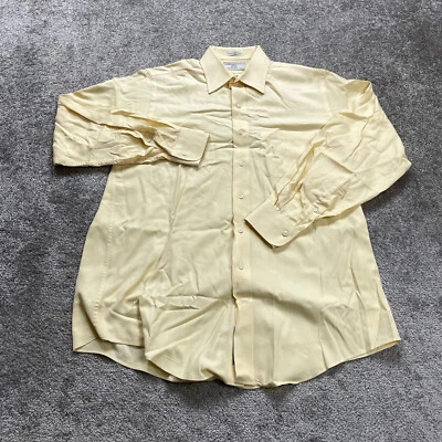 Camisa de Vestir Lorenzo Uomo Para Hombre 15.5 32/33 Amarilla Años 80 2 Capas Algodón Corte Completo Adulto Foto 1 de 4