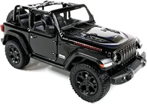 5" Kinsmart Jeep Wrangler Rubicon No Hard Top Diecast Modell Spielzeugauto 1:34 schwarz - Bild 1 von 1