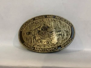 Edmonton Parks and Recreation Parks Maintence Branch Logo Belt Buckle AA - Imagen 1 de 3