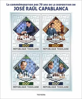 Chess José Raúl Capablanca MNH Stamps 2022 Niger S/S