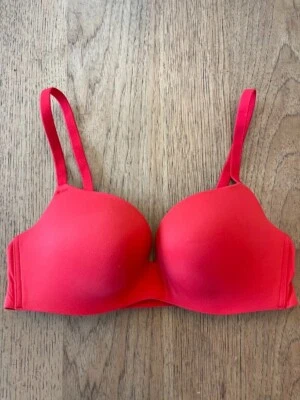 Sutiã Demi SOMA Paint the Town Vermelho 36A Enbliss Levantamento! Arame acolchoado - Imagem 1 de 2
