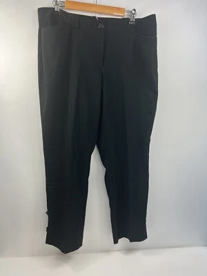 Pantalones de vestir Worthington calce moderno para mujer talla 16 negros bolsillos para piernas rectas Foto 1 de 4
