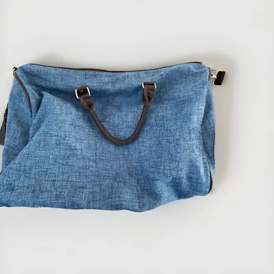 LULU DHARMA Weekender Traveler Duffle Crossbody Bag Large Blue - Image 1 of 3