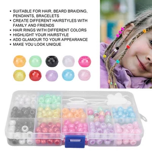 365pcs Hair Dreadlocks Colorful Hair Braiding Beads Hair Beard Decoration - Picture 1 of 24