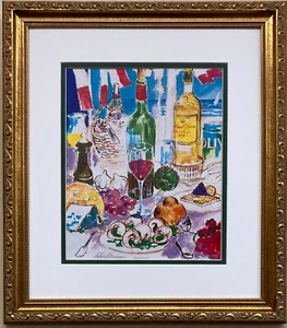 LeRoy Neiman "Mediterranean Still Life" FRAMED New Art Wine Italy France Greece - Picture 1 of 3
