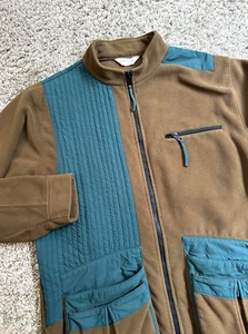 Orvis Vtg. Fleece Field Jacket 90's Men's L Large Thigh-Length Multi Pockets Euc - Picture 1 of 8
