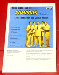 Billy Ward And His Dominoes/Clyde McPhatter Album Art PICTURE/PRINT 7.5" x 5.5" - Imagen 1 de 4
