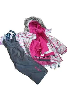 Oshkosh B'gosh Toddler Baby Girls 4-PCs Ski Snowsuit Jacket Set Hat Warmer 24M - Picture 1 of 8