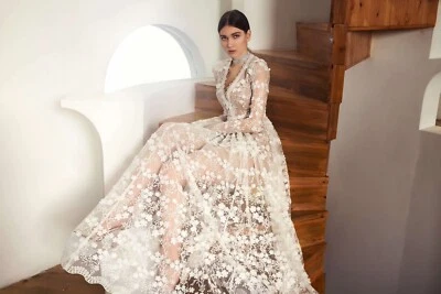 New Bronx And Bonco Bridal Gown -  Size 6 (Medium) - Image 1 of 4