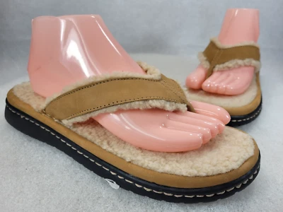 Sandalias chanclas Rampage FUZY para mujer talla 10 M gamuza cuero imitación piel tostadas Foto 1 de 4