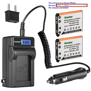 Kastar Battery LCD AC Charger for NP45 NP-45A NP45B NP45S Fujifilm FinePix JV200