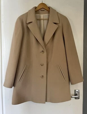 Abrigo Julius Vintage Lana Cachemira Beige 16 Hecho en Inglaterra Foto 1 de 4