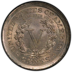 1906 PCGS MS63 Giant Rims! Type 1 Planchet - Amazing RARE Error! Liberty Nickel - Picture 1 of 4