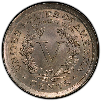 1906 PCGS MS63 Giant Rims! Type 1 Planchet - Amazing RARE Error! Liberty Nickel - Image 1 of 4