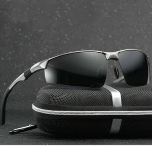 Aluminium Herren Sonnenbrille polarisiert UV400 Schutz HD Fahren Pilotenbrille - Bild 1 von 11