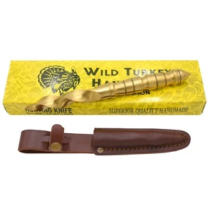 Wild Turkey handgefertigtes exklusives Zyklon dreischneidiges Spiral Dolch Messer mit Scheide - Bild 1 von 6