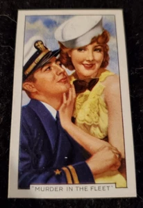 EPISODI CINEMATOGRAFICI 1936 vintage: omicidio nella flotta - rara carta da collezione tabacco - Foto 1 di 2