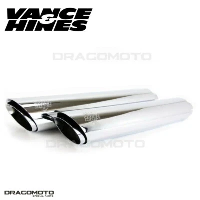 Harley FXDF 1584 Dyna Fat Bob 2008-2011 Twin Slash Exhaust Vance&Hines 16845... - Imagem 1 de 4