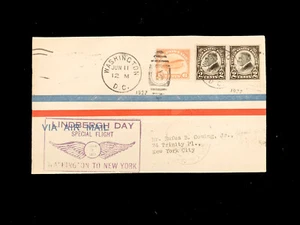 DC WASHINGTON JUNE 11 1927 SPECIAL FLIGHT COVER LINDBERGH DAY, #C1, 611 PAIR - Picture 1 of 2
