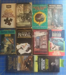 10 Vintage britische Autoren Mystery Taschenbücher ~ Peters Butler Rendell Hunter Lot C - Bild 1 von 7