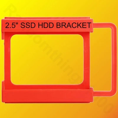 2.5" to 3.5" Bay SSD HDD Plastic Hard Drive Mounting Bracket Adapter Tray Red - Image 1 of 4
