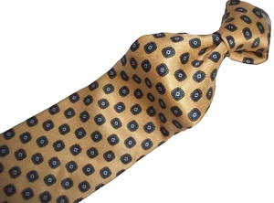 ~ Ferrell Reed Yellow Woven Silk Tie 59"L x 3.75"W - Picture 1 of 4