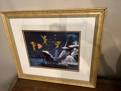 "Night Flight" Ltd. Edition Tinkerbell Framed Peter Pan Lost Boys #1908 / 2500 Foto 1 de 3