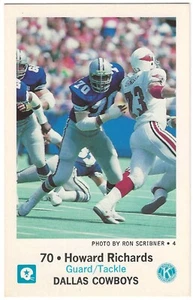 1983 Dallas Cowboys Police Howard Richards RC #70 Kiwanis Club - Foto 1 di 2