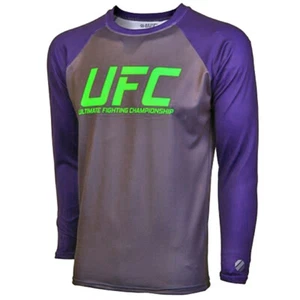 UFC TUF Team Melendez Rashguard - Grey/Dark Plum - Picture 1 of 1