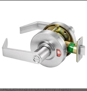Cerradura cilíndrica Assa Abloy con indicador de estado, cromo satinado - Imagen 1 de 8