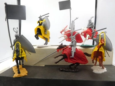 Timpo Reissue Mounted  Knight Six Figures, Three Different - Image 1 of 3