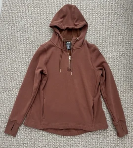 Women's AVIA Brown Hoodie Sweatshirt Size XS (0-2)  1/4 Zip - Picture 1 of 13