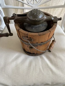Vintage maybe Antique Ice Cream Freezer wood bucket Sears Arctic one quart - Picture 1 of 24