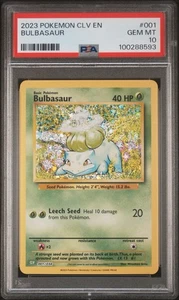 Pokemon Classic Collection Bulbasaur Holo CLV 001/034 PSA 10 - Bild 1 von 2