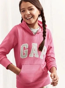 Neu mit Etikett GAP Mädchen Logo rosa Pullover Hoodie verschiedene Größen S6-7 M8 L10 XXL14/16 - Bild 1 von 2