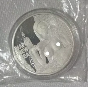 Arte redondo de plata CMG como nuevo 1 OZ .999 belleza de año nuevo solo 250 acuñado con certificado de autenticidad - Imagen 1 de 4