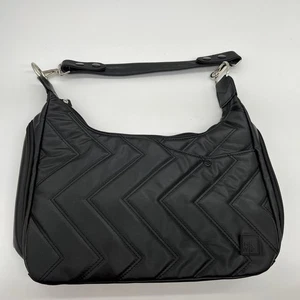 IHKWIP The Zig Zag borse a tracolla convertibili trapuntate nero metallizzato - Foto 1 di 13