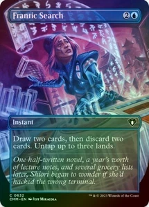 1 x Frantic Search - Borderless - Foil - Commander Masters - LP - MTG - Picture 1 of 1