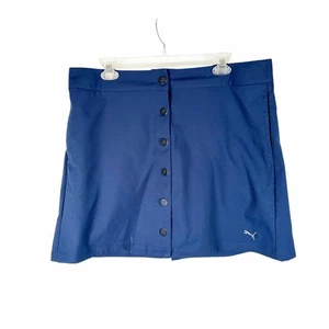 PUMA Pounce Skirt Womens Blue Casual Button Down Golf Pickleball Navy Size 14 - Picture 1 of 11