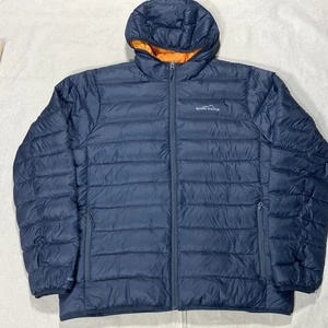 Eddie Bauer EB650 Herren Gr. L leichte Daunenjacke mit Kapuze Full Zip - Bild 1 von 16