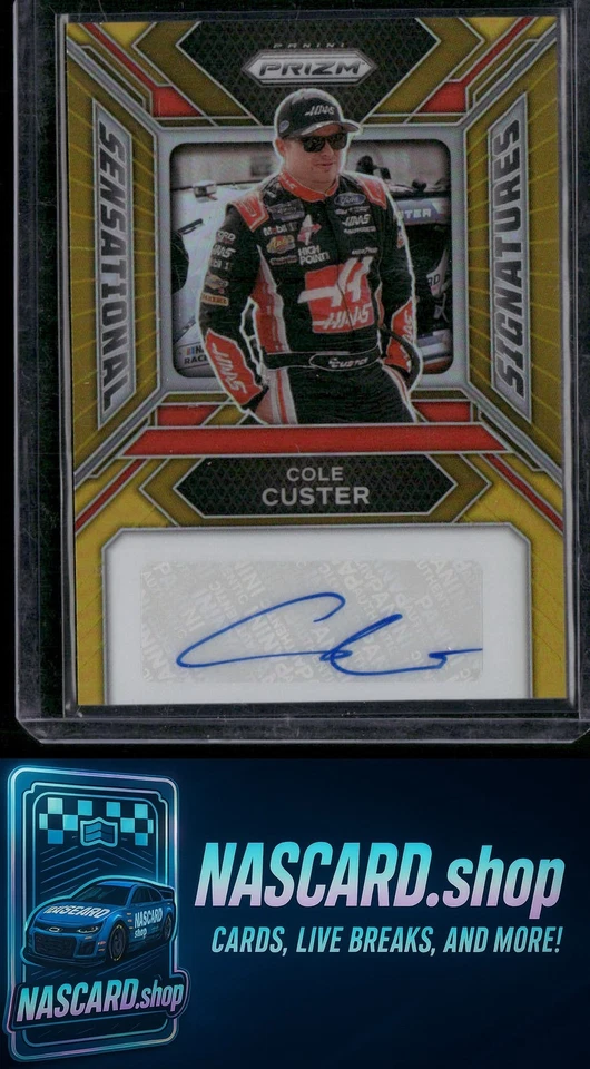 2024 Panini Prizm #SS-CCR Cole Custer Sensational Signatures Gold #/10 - Image 1 of 2