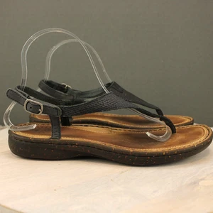 Sandalias UGG Sefina para mujer 8 negras de cuero con correa informales cómodas - Imagen 1 de 9