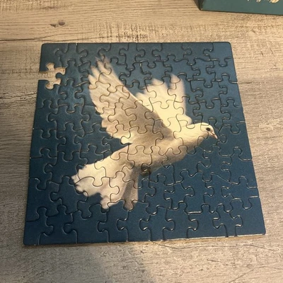 Springbok Mini Puzzle 1971 White Dove 7” x 7” Personal Expressions Missing 1 Pc - Image 1 of 3