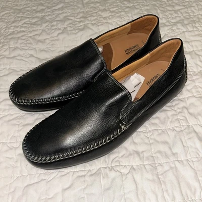 Johnston & Murphy Men's Whipstitch Venetian Sheepskin Black 12 Shoes Loafers - Image 1 of 4