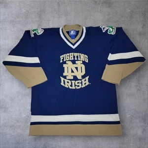 Vintage University Notre Dame Fighting Irish Starter Hockey Jersey Size M 90s - Picture 1 of 9