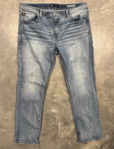 Pantalones de mezclilla BKE Tyler para hombre 38x34 azules duraderos pierna recta elásticos informales - Imagen 1 de 9