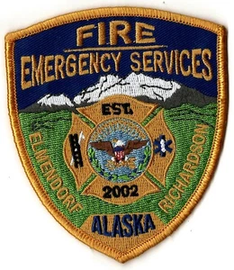 USAF ELMENDORF AFB FORT RICHARDSON ALASKA FEUERWEHR NOTDIENST MILITÄR PATCH - Bild 1 von 1
